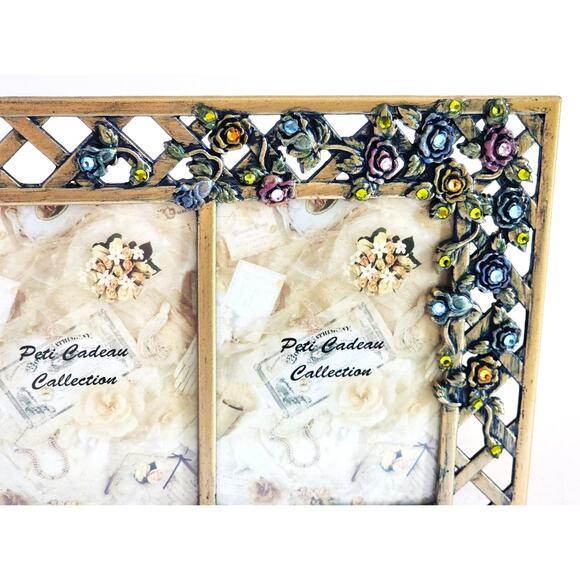 PICTURE FRAME-Vintage Matson Peti Cadeau Collection-Metal-Double (unmarked) - Picture 3 of 15